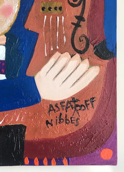 Foto de um(a) Asfaduroff Nibbes, Les Musiciens, AST, da categoria de Pinturas. Asfaduroff Nibbes (Montevidéu, Uruguai, 14 de novembro de 1954), Les Musiciens, AST, ACID, 50 x 70, 2026, em perfeito... Mostrado de uma perspectiva diferente. Vendido no marketplace Trésors.