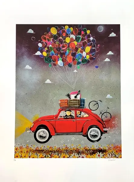 Foto de um(a) Fusca Vermelho 59 x 45 cm - Kleber Lopes, da categoria de Serigrafia. Serigrafia original póstuma do artista Kleber Lopes. Dimensões: Altura: 59 cm Largura: 45 cm Breve biografia do artista: O... Vendido no marketplace Trésors.