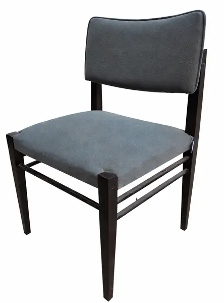 Foto de um(a) Cadeira Modernista com estofado cinza – Design Clássico e Estrutura Robusta, da categoria de Outras cadeiras . Cadeiras com estrutura em madeira maciça, de linhas retas e design modernista. Possui assento e encosto estofados,... Vendido no marketplace Trésors.