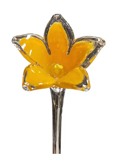 Foto de um(a) Flor Decorativa em Cristal Murano - Amarelo Ouro, da categoria de Outros colecionáveis. Elegante flor decorativa artesanal, modelada à mão em cristal Murano. Esta peça une o charme do design orgânico com a... Mostrado de uma perspectiva diferente. Vendido no marketplace Trésors.