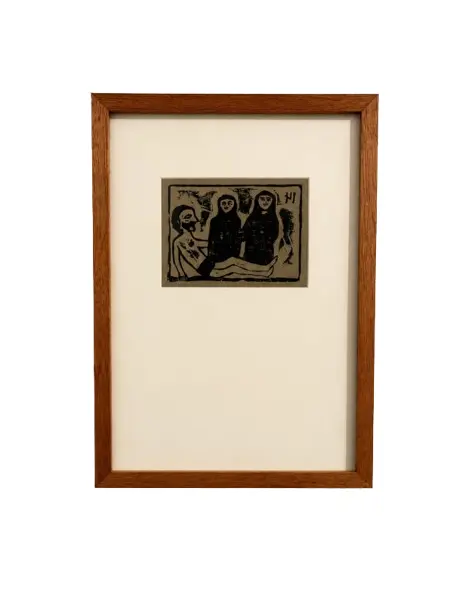 Foto de um(a) Gravura Via Sacra Mestre Noza, da categoria de Gravuras. Via Sacra, década de 1930 - 1983. Mestre Noza (Inocêncio Medeiros da Costa). Xilogravura sobre papel. Vendido no marketplace Trésors.