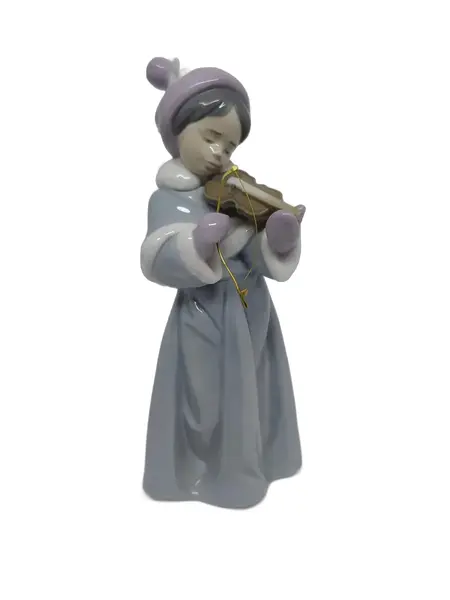 Foto de um(a) Escultura Lladró - Menina Violinista em porcelana, da categoria de Escultura. Escultura Lladró - Menina Violinista em porcelana. Coleção Porcelain Sculpture - The Spirit of Christmas by Lladró. Mede A:... Vendido no marketplace Trésors.