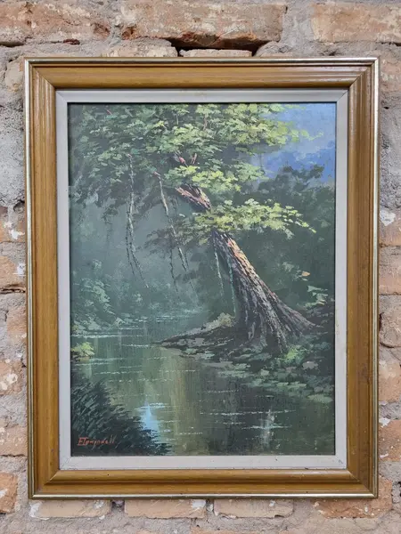 Foto de um(a) Quadro Natureza OSE 51 x 65 cm - Ernani A. Campaneli, da categoria de Pinturas. Pintura òleo sobre eucatex - Artista - Ernani A. Campaneli. dimensões: 51Lx 65A. Mostrado de uma perspectiva diferente. Vendido no marketplace Trésors.