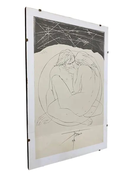 Foto de um(a) Quadro Le Couple 1974 – Pierre-Yves Tremois, da categoria de Serigrafia. Impressão de Le Couple por Pierre-Yves Tremois de 1974. Mostrado de uma perspectiva diferente. Vendido no marketplace Trésors.
