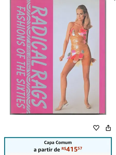 Foto de um(a) Livro Radical Rags - Fashions of the Sixties 1990, da categoria de Livros. Livro capa brochura de 1990, em inglês, sobre a moda da seca de 1960. Leves marcas do tempo. 256 páginas. Mostrado de uma perspectiva diferente. Vendido no marketplace Trésors.