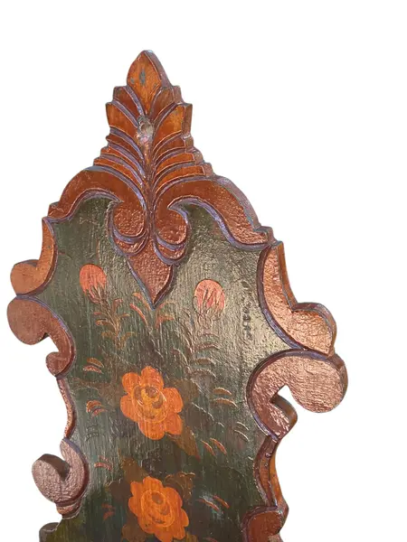 Foto de um(a) Oratório de Parede em Madeira Maciça –Pintura Floral Artesanal, da categoria de Objetos religiosos e espirituais. Este é um oratório de parede singular, que une a tradição da fé com a delicadeza da arte popular. Produzido em madeira... Mostrado de uma perspectiva diferente. Vendido no marketplace Trésors.