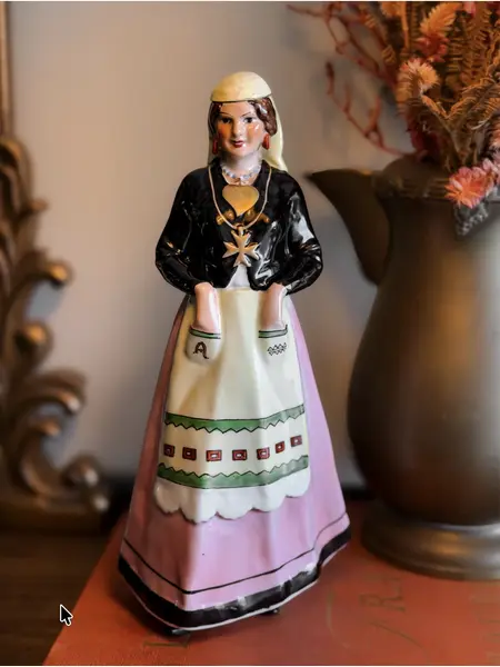 Foto de um(a) Garrafa "Mulher de Avintes" Pintada à mão | Raridade | Vista Alegre 1933, da categoria de Garrafas. RARIDADE - VISTA ALEGRE - 1933 Garrafa Pintada a Mão A Vista Alegre é sinônimo de tradição e excelência na porcelana... Mostrado de uma perspectiva diferente. Vendido no marketplace Trésors.