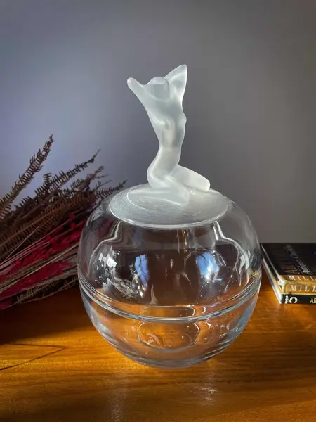 Foto de um(a) Antiga Caixa Bomboniere Dama Cristal Satiné Nachtmann A Deco, da categoria de Porta-Jóias. ~ Natchmann Glass ~Para quem gosta de peças exclusivas! Antiga e belíssima caixa decorativa, bomboniere em cristal da... Mostrado de uma perspectiva diferente. Vendido no marketplace Trésors.