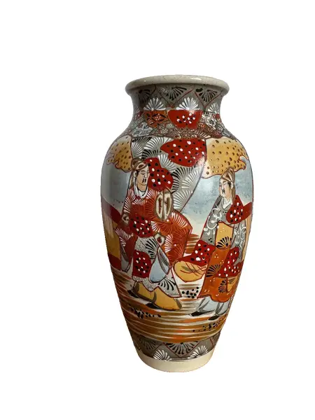 Foto de um(a) Antigo Vaso Jarro Porcelana Oriental Satsuma Meiji Séc XIX, da categoria de Vasos. Antigo e importante vaso oriental em porcelana japonesa Satsuma, período Meiji. Figuras de samurais pintados à mão. Uma... Vendido no marketplace Trésors.