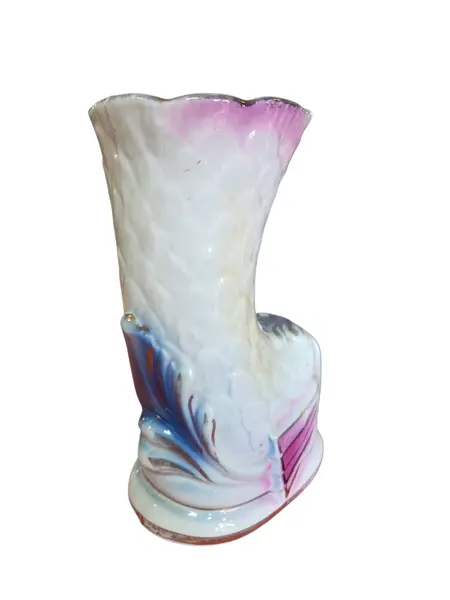 Foto de um(a) Cachepot Escultural em Porcelana – Figura de Peixe, da categoria de Cachepot. Sofisticado cachepot (vaso decorativo) em porcelana branca vitrificada, apresentando uma modelagem detalhada em formato de... Mostrado de uma perspectiva diferente. Vendido no marketplace Trésors.