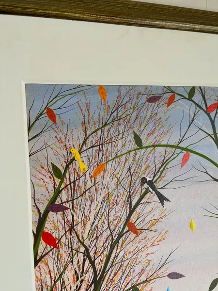 Foto de um(a) Pintura Naif em óleo sobre tela “Retirantes” 1992, da categoria de Pinturas. Esse quadro é simplesmente amor à primeira vista! Pintura em óleo sobre tela, assinado e datado de 1992, intitulada... Mostrado de uma perspectiva diferente. Vendido no marketplace Trésors.