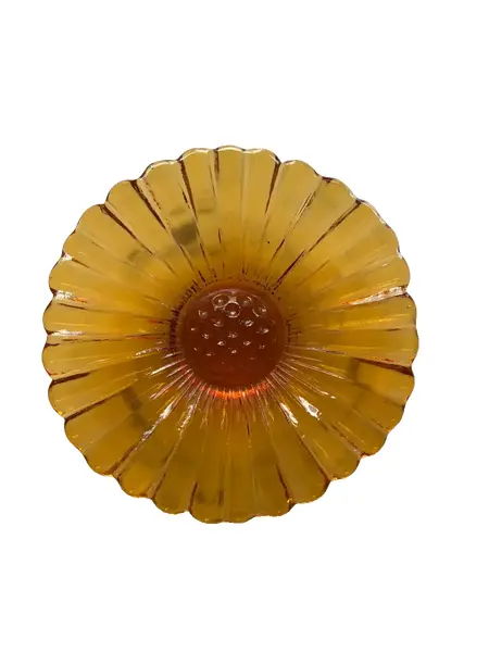 Foto de um(a) Antiga Escultura Decorativa Bowl Flor Vidro Art Deco Âmbar, da categoria de Travessas e tigelas. Walther & Sohne GlassAntigo pratinho despojador em vidro artístico alemão na cor âmbar. Período Art Deco. Linda peça para... Vendido no marketplace Trésors.