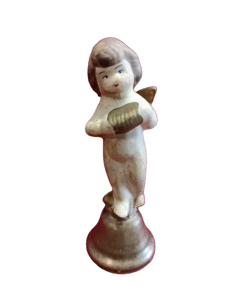 Foto de um(a) Sineta de Mesa Anjo em Porcelana e Latão Indiano, Década de 1980, da categoria de Outros colecionáveis. Sineta de mesa com haste com anjo em porcelana envelhecida e sino de latão indiano, década de 1980. A: 10,5 cm L: 3,5 cm... Vendido no marketplace Trésors.
