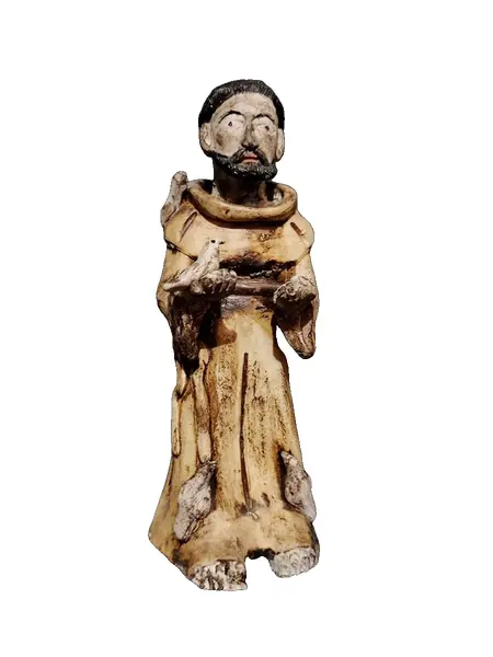 Foto de um(a) Imagem São Francisco, Pernambuco, Década de 1980, da categoria de Objetos religiosos e espirituais. Imagem de são francisco em cerâmica. Arte de santeiros de tracunhaém - pernambuco, década de 1980 A: 22 cm / L: 8,5 cm / P:... Vendido no marketplace Trésors.