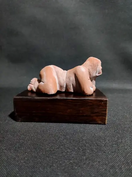 Foto de um(a) Escultura Terracota e Canela, da categoria de Escultura. Escultura terracota com base em canela maciça autor desconhecido. A: 5 cm L: 11 cm P: 6 cm Base: 12 x 3,5 x 7 cm Peso: 360... Mostrado de uma perspectiva diferente. Vendido no marketplace Trésors.