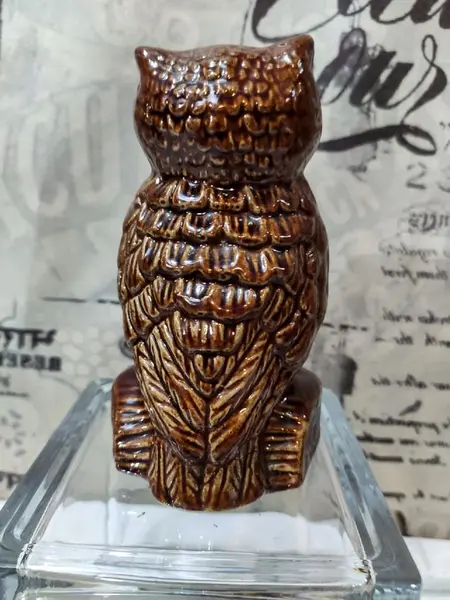 Foto de um(a) Coruja Porcelana Anos 50, da categoria de Modelos e estatuetas. Coruja em porcelana esmaltada, década de 1950 A: 12,7 cm L: 7,5 cm P: 5,6 cm Peso: 235 g. Mostrado de uma perspectiva diferente. Vendido no marketplace Trésors.