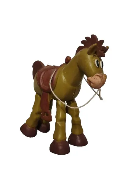 Foto de um(a) Mini Bullseye Toy Story Anos 2000, da categoria de Figuras de ação. Mini bullseye do filme toy story, cavalo do personagem jessie - articulado e divertido. 10,5cm de altura 4cm de largura 9cm... Vendido no marketplace Trésors.