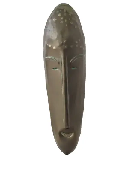 Foto de um(a) Escultura Africana Anos 90, da categoria de Escultura. Escultura em terracota em pátina bronze oxidada, base ebanizada e haste de metal, década de 1990 peça única pelo designer... Vendido no marketplace Trésors.