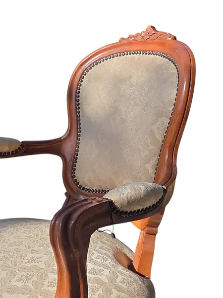 Foto de um(a) Magnífica Poltrona “Decorações Imperial” – Dante Millarch | Clássico, da categoria de Poltronas. Magnífica poltrona “Decorações Imperial”, criação atribuída a Dante Millarch, exemplar de mobiliário clássico de alto... Mostrado de uma perspectiva diferente. Vendido no marketplace Trésors.