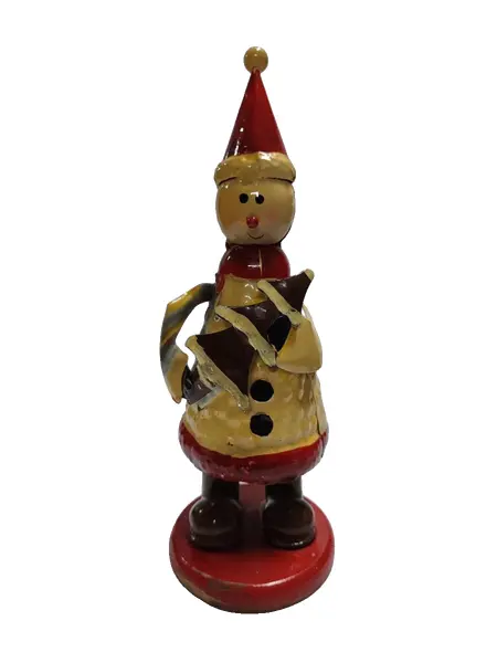 Foto de um(a) Boneco de Neve Natalino em Flanders, Década de 1990, da categoria de Modelos e estatuetas. Boneco de neve natalino: em lata de flanders policromada, preservado e com todo o charme do uso, década de 1990 A: 26 cm... Vendido no marketplace Trésors.
