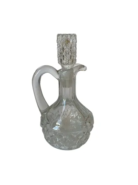Foto de um(a) Galheteiro de vidro, da categoria de Garrafas, potes e jarros. Galheteiro em vidro 17,5 cm altura:. Vendido no marketplace Trésors.