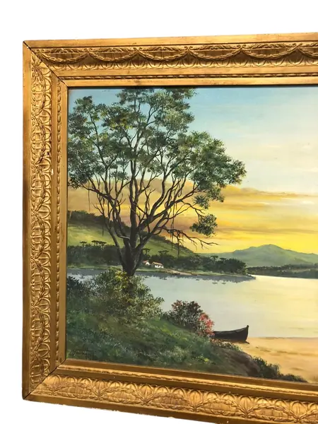 Foto de um(a) Quadro schuwaloff - 1962, da categoria de Pinturas. Quadro schuwaloff - 1962R$3.490,00Em até 6x sem juros! Medidas:95x70cm. Mostrado de uma perspectiva diferente. Vendido no marketplace Trésors.