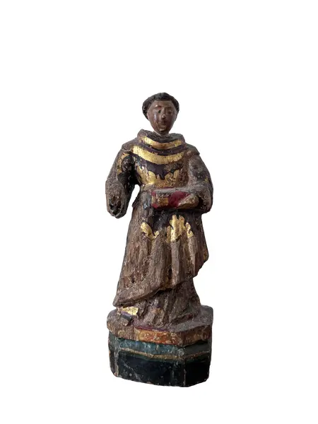 Foto de um(a) Santo Antonio, da categoria de Objetos religiosos e espirituais. Santo Antonio, século XVIII, 19 cm,. Vendido no marketplace Trésors.