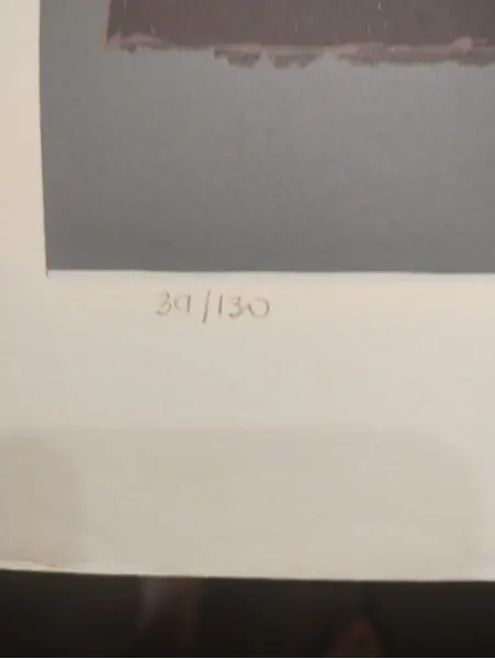 Foto de um(a) Gravura da artista mineira Fani Bracher, com composição abstrata - mede 70 x 100 cm assinada no cid, da categoria de Serigrafia. Fani Maria Gomes Bracher (Coronel Pacheco MG 1947). Pintora e jornalista. Formada em jornalismo pela Universidade Federal de... Mostrado de uma perspectiva diferente. Vendido no marketplace Trésors.