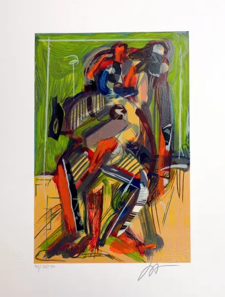 Foto de um(a) Baixista II - Ivald Granato, da categoria de Serigrafia. Serigrafia original póstuma do artista Ivald Granato. Dimensões: Altura: 40 cm Largura: 30 cm Breve biografia do artista:... Vendido no marketplace Trésors.