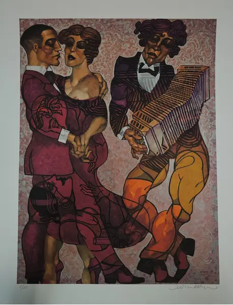 Foto de um(a) Juarez Machado, serigrafia 50 x 70 cm, assinada à mão, exemplar 1 em tiragem de apenas 30 cópias e sem moldura, da categoria de Serigrafia. Mostrado de uma perspectiva diferente. Vendido no marketplace Trésors.