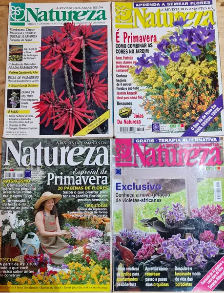 Foto de um(a) 15 Raras edições da revista natureza com amplo conteúdo, da categoria de Revistas. 15 Revistas Natureza, a melhor revista brasileira de jardinagem e paisagismo, contendo informações preciosas para jardim!. Mostrado de uma perspectiva diferente. Vendido no marketplace Trésors.
