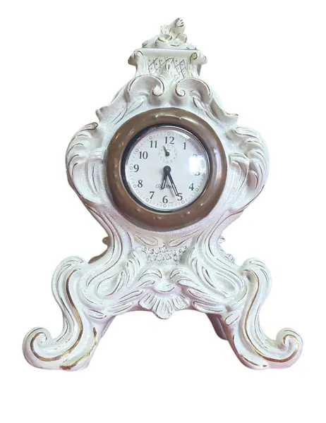 Foto de um(a) Relógio de Mesa em Porcelana Craquelada – Peça Decorativa, da categoria de Relógios de mesa. **RELÓGIO NÃO FUNCIONA, PEÇA ADAPTADA NA PORCELANA** Este elegante relógio de mesa é uma peça de destaque que une o charme... Mostrado de uma perspectiva diferente. Vendido no marketplace Trésors.