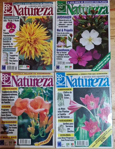 Foto de um(a) 15 Raras edições da revista natureza com amplo conteúdo, da categoria de Revistas. 15 Revistas Natureza, a melhor revista brasileira de jardinagem e paisagismo, contendo informações preciosas para jardim!. Mostrado de uma perspectiva diferente. Vendido no marketplace Trésors.