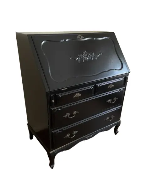 Foto de um(a) Raríssima Papeleira Secretaire Antiga - MADEIRA NOBRE SÓLIDA - Móvel de Luxo, da categoria de Escrivaninhas e Mesas de escritório. ESCRIVANINHA PAPELEIRA EM MADEIRA NOBRE MACIÇA Disponível para os mais exigentes colecionadores, esta Escrivaninha... Vendido no marketplace Trésors.