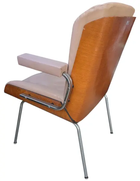 Foto de um(a) Poltrona Móveis Cimo, da categoria de Outras cadeiras . Rara cadeira de escritório fabricada pela Móveis Cimo (Curitiba-PR), o maior nome da história do mobiliário industrial... Mostrado de uma perspectiva diferente. Vendido no marketplace Trésors.