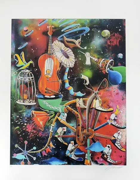 Foto de um(a) SONHOS INCRÍVEIS 70 X 50 CM - Alemão Arte, da categoria de Serigrafia. Serigrafia original póstuma do artista Alemão Arte. Dimensões: Altura: 70 cm Largura: 50 cm Breve biografia do artista:... Vendido no marketplace Trésors.