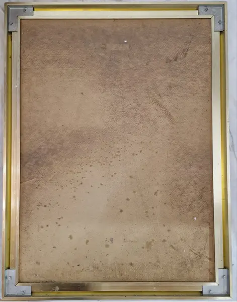Foto de um(a) Magnífica e antiga pintura estilo Art Nouveau sobre espelho, da categoria de Pinturas. Excepcional quadro com pintura esmaltada sobre o espelho, um exemplo de arte decorativa inspirada no movimento Art Nouveau,... Mostrado de uma perspectiva diferente. Vendido no marketplace Trésors.