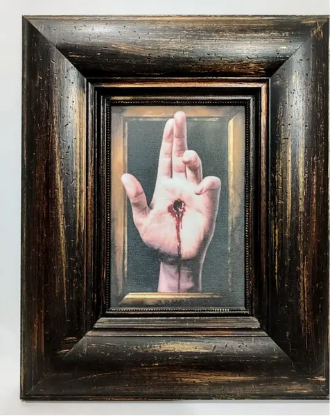 Foto de um(a) Mão do Mestre, da categoria de Pinturas. Título: mão do mestre técnica: cópia em canvas de uma pintura a óleo, sobre eucatex, comprada na galeria degli uffizi,... Mostrado de uma perspectiva diferente. Vendido no marketplace Trésors.