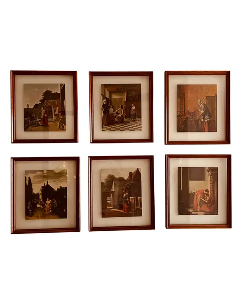 Foto de um(a) Conjunto com 6 Quadros – Inspiração nos Mestres Holandeses do Século XVII, da categoria de Impressões. Conjunto com 6 Quadros Vintage – Inspiração nos Mestres Holandeses do Século XVII Belíssimo conjunto composto por seis... Vendido no marketplace Trésors.