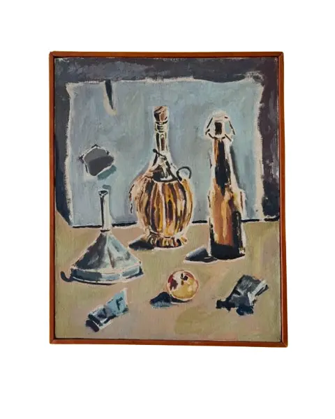 Foto de um(a) Pintura em ​óleo sobre tela emoldurado em madeira nobre, da categoria de Pinturas. Óleo sobre tela emoldurado em madeira nobre. Leva marcas do tempo e uso. Medidas: 43x34cm. Vendido no marketplace Trésors.