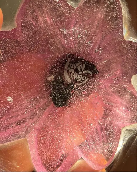 Foto de um(a) Antiga Escultura Flor Em Cristal Bowl Decorativo Daum Nancy, da categoria de Centro de mesa. ~ Daum Nancy ~Antigo e luxuoso bowl artístico em bloco maciço de cristal francês, decoração central com flor lapidada à mão.... Mostrado de uma perspectiva diferente. Vendido no marketplace Trésors.