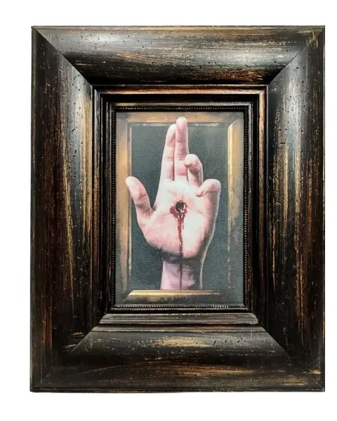Foto de um(a) Mão do Mestre, da categoria de Pinturas. Título: mão do mestre técnica: cópia em canvas de uma pintura a óleo, sobre eucatex, comprada na galeria degli uffizi,... Vendido no marketplace Trésors.