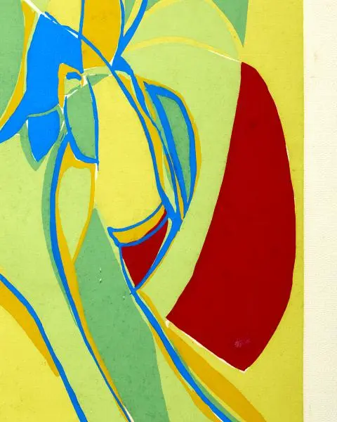 Foto de um(a) Maria Polo - Sem título, 1976. Serigrafia PA assinada e medindo 85 x 66 cm (com moldura), da categoria de Serigrafia. Maria Polo (Veneza, 19 de novembro de 1937 — Rio de Janeiro, 23 de novembro de 1983) foi uma pintora, desenhista, gravadora... Mostrado de uma perspectiva diferente. Vendido no marketplace Trésors.