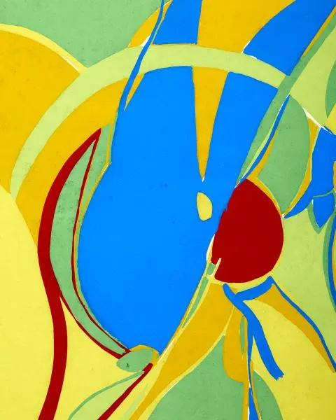 Foto de um(a) Maria Polo - Sem título, 1976. Serigrafia PA assinada e medindo 85 x 66 cm (com moldura), da categoria de Serigrafia. Maria Polo (Veneza, 19 de novembro de 1937 — Rio de Janeiro, 23 de novembro de 1983) foi uma pintora, desenhista, gravadora... Mostrado de uma perspectiva diferente. Vendido no marketplace Trésors.