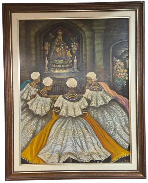 Foto de um(a) Quadro Pintura Elayne, da categoria de Pinturas. Óleo sobre tela. Vendido no marketplace Trésors.
