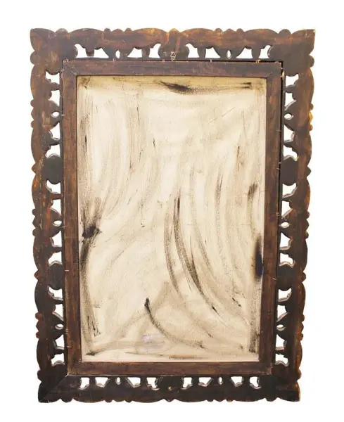 Foto de um(a) Quadro Cusquenho OSD de São Miguel arcanjo, da categoria de Outros objetos decorativos. Antigo e suntuoso quadro cusquenho OSD com figura de São Miguel arcanjo com moldura nobre, ricamente trabalhada com douração... Mostrado de uma perspectiva diferente. Vendido no marketplace Trésors.