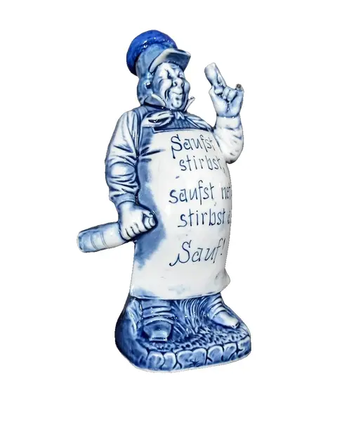 Foto de um(a) Garrafa Alemã Shefer e Vater, Década de 1920, da categoria de Garrafas, potes e jarros. Garrafa de bebida alemã em porcelana monocromática dos anos 1920, da marca shefer & vater. Atualmente peça colecionável. A:... Vendido no marketplace Trésors.