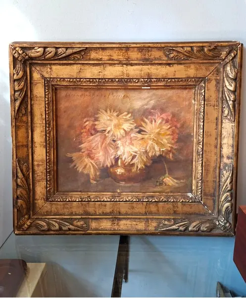 Foto de um(a) Quadro pintura óleo sobre tela - sec XIX, da categoria de Pinturas. Quadro ost (óleo sobre tela) sec XIX, de pintor português: LIMA MACHADO PEREIRA (1877-1945). A obra apresenta um arranjo... Mostrado de uma perspectiva diferente. Vendido no marketplace Trésors.
