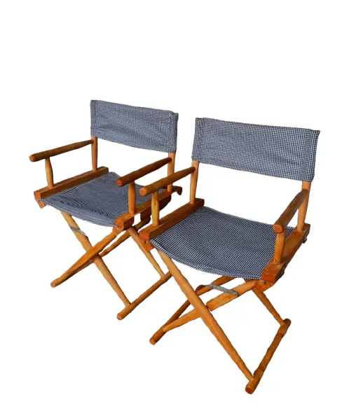 Foto de um(a) Cadeira Diretor dobrável em madeira nobre, da categoria de Outras cadeiras. Cadeiras Diretor Dobráveis Cadeira articulada estilo diretor, estruturada em madeira com ferragens de articulação. O assento... Vendido no marketplace Trésors.