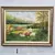 Foto de um(a) Pintura Óleo Sobre Tela Representando Casal e Natureza, da categoria de Pinturas. Óleo sobre tela antigo , moldura em madeira. Mostrado de uma perspectiva diferente. Vendido no marketplace Trésors.